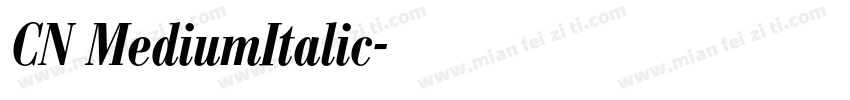 CN MediumItalic字体转换